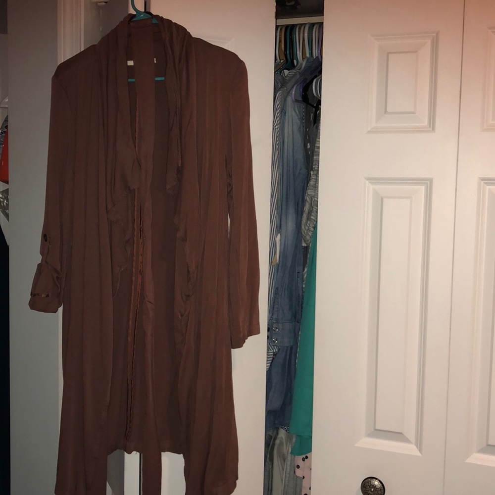 Brown belted jacket